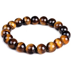 Mayting 10mm Natural Tiger Eye Bracelet Elastic Yoga Gemstones Healing Energy Men Women Stretch Bracelet
