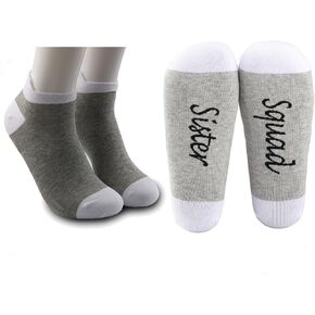 LEVLO Sister Squad Socks Sorority Sister Gift Best Friend Gift for New Sister Birthday Gift
