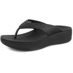 ERGOfoot منصة فليب فلوب للنساء مع دعم للقوس، شباشب لتقويم العظام للنساء، صنادل لالتهاب اللفافة الأخمصية للقدم المسطحة، صنادل مريحة بنمط ثونغ in Kuwait