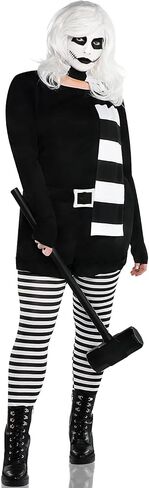 Alice The Psycho Costume - Women Plus XXL (18-20) Bewitching Black & White Outfit Perfect for Halloween & Costume Parties - 1 Set in Saudi Arabia