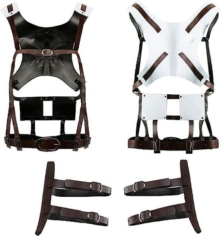 Vancle Cosplay Attack on Titan Shingeki no Kyojin Recon Corps Belt Hookshot Costume, Brown, free size in Saudi Arabia