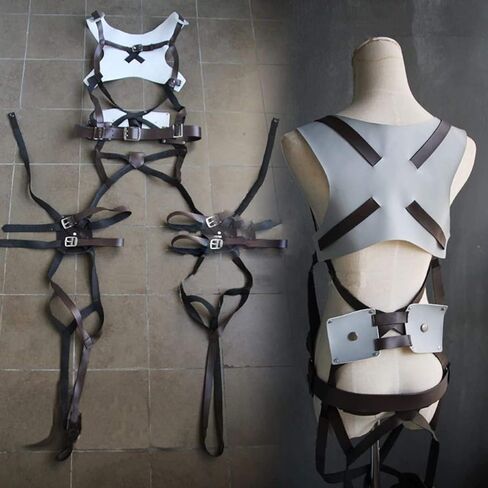 Vancle Cosplay Attack on Titan Shingeki no Kyojin Recon Corps Belt Hookshot Costume, Brown, free size in Saudi Arabia
