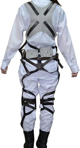 Vancle Cosplay Attack on Titan Shingeki no Kyojin Recon Corps Belt Hookshot Costume, Brown, free size in Saudi Arabia