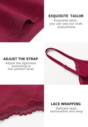 Vislivin Plain Camisole for Women Lace Tank Tops V Neck Adjustable Cami Sexy Undershirts 4 Pack in Kuwait