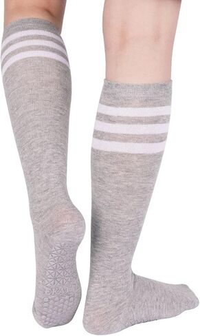 Ekatala Yoga - Yoga, Pilates, Barre, Ballet Non Slip Grip Socks (White/Grey/Black) in Saudi Arabia