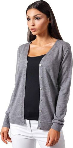 سترة KNITTONS النسائية من الكشمير الناعم من صوف ميرينو 270 جرام سترة صوفية in Kuwait