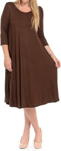 Pastel by Vivienne Women's A-Line Trapeze Midi Dress Plus Size in Kuwait