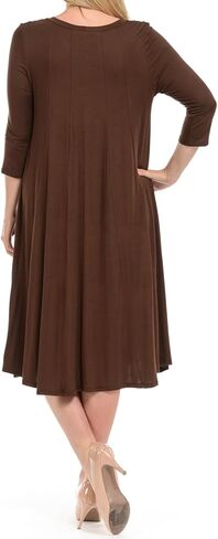 Pastel by Vivienne Women's A-Line Trapeze Midi Dress Plus Size in Kuwait