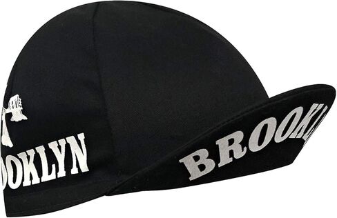 قبعة ركوب الدراجات من بروكلين سيتي - أسود مع طباعة جسر أبيض in Kuwait