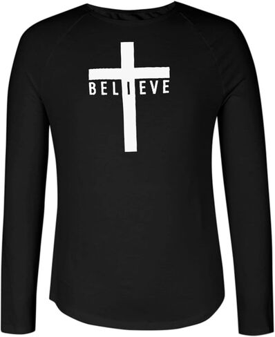 قمصان Esobo للرجال بأكمام طويلة ورقبة مستديرة ومطبوعة وبلوزة ضيقة غير رسمية in Kuwait