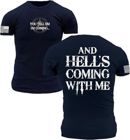 Tombstone Wyatt EARP Hell's Coming with Me US Marshal Premium Athletic Fit T-Shirt in Kuwait