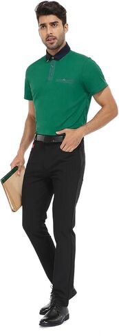 قمصان بولو Hiverlay للرجال قميص جولف بياقة بأكمام طويلة وقصيرة مع جيب بعامل حماية من الأشعة فوق البنفسجية 50+ أداء عمل سريع الجفاف in Kuwait