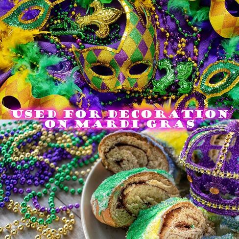 Windy City Novelties 12-Pack Mardi Gras 33" inch Necklace | Shiny Purple-Green-Gold Beads for Tossing in Saudi Arabia