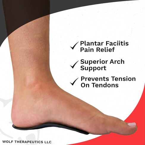 Dr. Wolf Arch Support Orthotic Inserts: Doctor Developed Plantar Fasciitis Insoles for Men, Arch Support Insoles for Women, Heel Pain and Foot Arch Supports (Men's 5/6, Women's 7) in Kuwait
