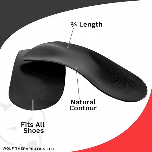 Dr. Wolf Arch Support Orthotic Inserts: Doctor Developed Plantar Fasciitis Insoles for Men, Arch Support Insoles for Women, Heel Pain and Foot Arch Supports (Men's 5/6, Women's 7) in Kuwait