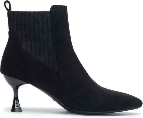 youngshow Womens Ankle Boots Pointed Toe Kitten Heels Booties Winter Knit Low Heel Dressy Booties in Kuwait