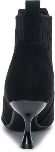 youngshow Womens Ankle Boots Pointed Toe Kitten Heels Booties Winter Knit Low Heel Dressy Booties in Kuwait