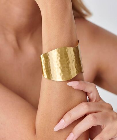 سوار تشارلي بيج للنساء | جانين سوار مفتوح الكفة الإسورة | سوار الكفة الذهب/الفضة in Kuwait