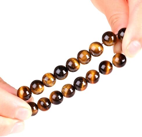 Mayting 10mm Natural Tiger Eye Bracelet Elastic Yoga Gemstones Healing Energy Men Women Stretch Bracelet in Kuwait