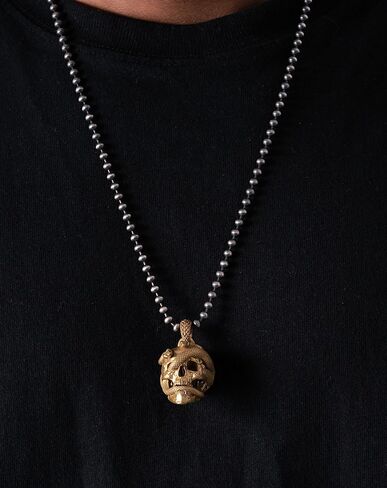 كوبرتيست دبليو يو قلادة بدلاية على شكل جمجمة وثعبان للهالوين للرجال والاب والنساء، مجوهرات قوطية هدية (نحاس) in Kuwait