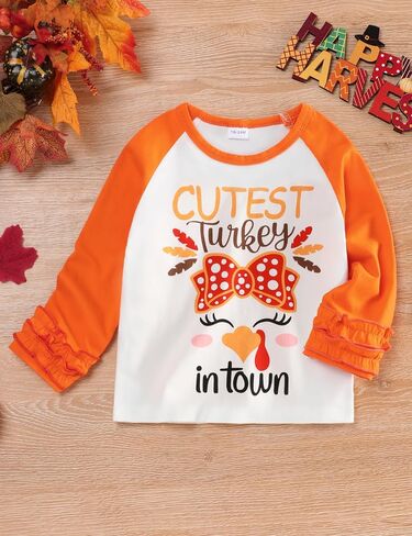 Thanksgiving Shirt Baby Coolest Turkey in Town Turkey Print Thanksgiving Clothes for Toddler Boy in Kuwait