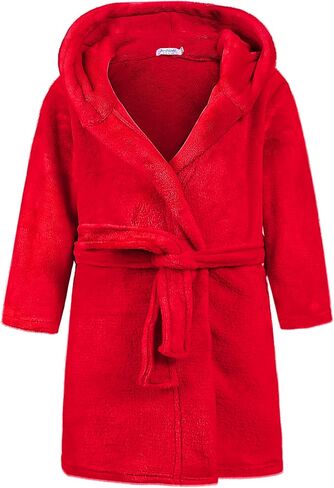 PopClotre Kids Boys Girls Flannel Bathrobes Soft Hooded Robes in Saudi Arabia