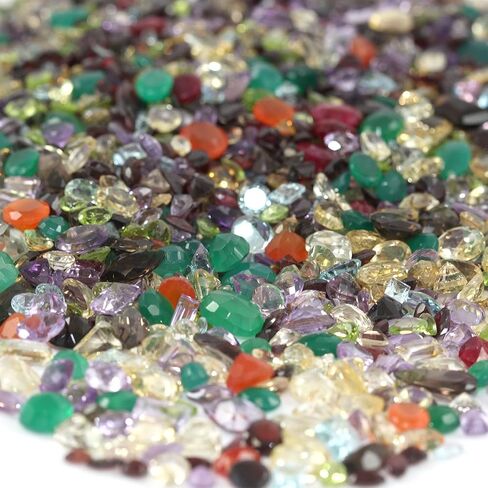 أحجار كريمة مختلطة كاملة الأوجه من بيفرلي أوكس - مجموعة أحجار كريمة مفككة طبيعية - مزيج من الأحجار الكريمة بالجملة - تأتي مع شهادة الأصالة in Kuwait