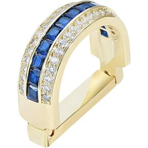 Men's Classic Square Cubic Zirconia Tie Clips Tie Holder Crystal Necktie Ring Tie Tacks Accessories for Wedding Business with Gift Box in Saudi Arabia