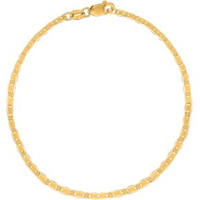 Ritastephens 14k Yellow Gold Mariner Link Foot Chain Anklet Ankle Bracelet 1.7 Mm 11 Inches in Saudi Arabia
