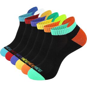 JOYNÉE Men's Athletic Ankle Socks Low Cut Cushion Sport Workout Running Tab Socks 6 Pack in Kuwait