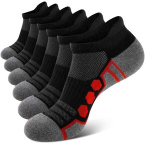 جوارب رياضية للكاحل للرجال من eallco، جوارب رياضية للجري نصف مبطنة للرجال، 6 أزواج in Kuwait