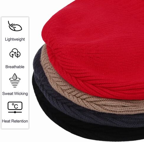 Apoway 4 Pack Winter Warm Earflap Hat Thick Fleece Lined Beanie with Ear Cover Stretchy Watch Skull Cap for Men Women in Saudi Arabia