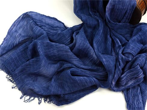 Runtlly Men's Soft Lightweight Scarves Warm Crinkle Fashion Warm Autumn Winter Scarf in Kuwait
