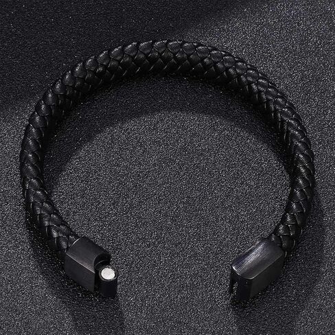 سوار جلدي رمزي للإيمان المسيح يسوع مع مشبك مغناطيسي، ملهم القديسين مايكل/كريستوفر/الصليب/الصليب/Ichthys مجوهرات تميمة اللورد الكاثوليكي لتعميد الكنيسة in Kuwait