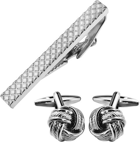 مجموعة أزرار أكمام معدنية وربطة عنق من HAWSON للرجال، وصلات أكمام مبتكرة وهدايا شريط ربطات عنق لمستوى الزفاف، وكرة القدم، وتصميمات الرموز الموسيقية in Kuwait