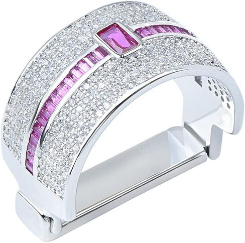 VVCome Men's Micro Pave Cubic Zirconia Tie Clips Tie Holder Crystal Necktie Ring Tie Tacks Accessories for Wedding Business in Saudi Arabia