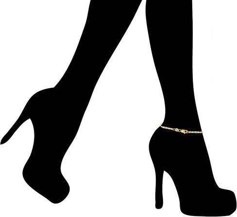 Ritastephens 14k Yellow Gold Mariner Link Foot Chain Anklet Ankle Bracelet 1.7 Mm 11 Inches in Saudi Arabia