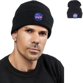 PHILOMI NASA Logo Hip Hop Knit Hat with Fine Embroidery