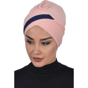 Aisha's Design Pre-tied Instant Turban Head Wraps for Women, 95% Cotton Chemo Headwear, Hijab Scarf 2-Color in Kuwait