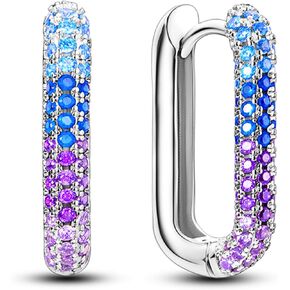 Earrings for Women, 925 Sterling Silver Hoop Earring Jewelry for Women, Colorful Cute Fashion Graduation Birthday Gifts for Teen Girls