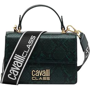 حقيبة كلاس ميلانو بمقبض علوي متوسط من جلد الثعبان بلون اخضر للنساء من كافالي، اخضر، 10 انش (طول) × 2.75 (عمق) × 5.35 (ارتفاع) انش, جريه مارل in Kuwait