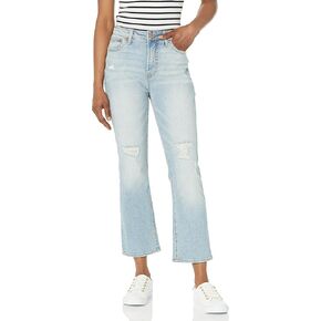 Seven7 Women's Misses High Rise Fashion Straight Jean