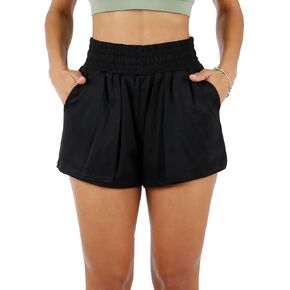 شورت رياضي 2 في 1 من بوتيل للنساء، شورت للجري عالي الخصر مع بطانة شبكية وجيوب أمامية in Kuwait