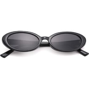 LIU·WEN Oval Sunglasses for Women Men Retro Small Cat Eye Glasses 90s Vintage Style Shades