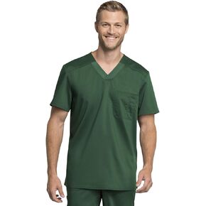 Cherokee Men's Tuckable V-Neck Scrub Top with Trio Blend Stretchable Fabric WW755AB