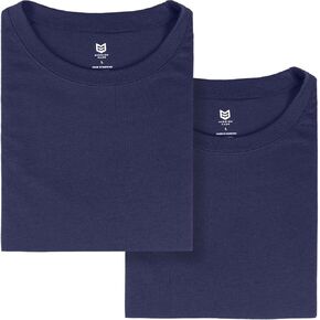 Mission Made Crew Neck T-Shirts (2 Pack) Tagless Tactical Military Long Sleeve Tees for Men