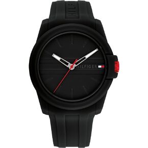 Tommy Hilfiger Casual 3H Quartz Watch - Sporty Silicone Wristwatch for Men - Water-Resistant up to 5 ATM/50 Meters - Premium Fashion for Everyday Wear - 44mm in Saudi Arabia