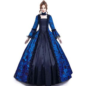 Women's Marie Antoinette Victorian Dress 18th Century Medieval Civil War Ball Gown Southern Belle Costume