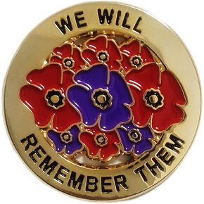 Trafford2009MU We Will Remember Them Veteran Remembrance Day Red Poppy Flower Enamel Pin Badge Brooch in Saudi Arabia
