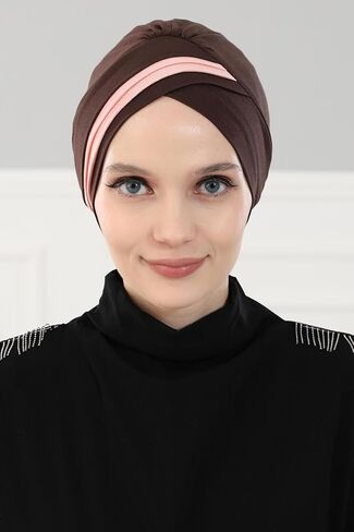 Aisha's Design Pre-tied Instant Turban Head Wraps for Women, 95% Cotton Chemo Headwear, Hijab Scarf 2-Color in Saudi Arabia